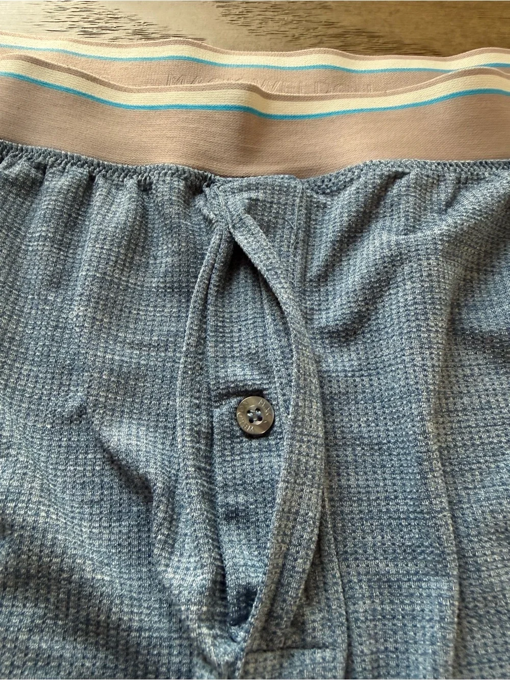 Mack Weldon - Mens Blue Knit Boxer Lounge Shorts